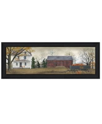 Pumpkins For Sale By Billy Jacobs, Printed Wall Art, Ready to hang, Black Frame, 39" x 15"