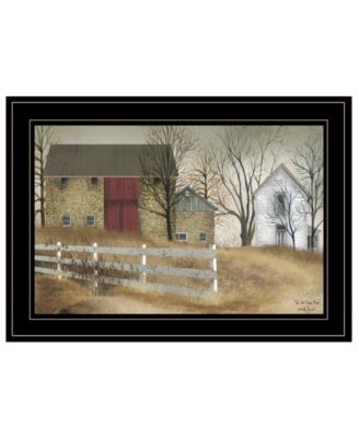 The Old Stone Barn by Billy Jacobs, Ready to hang Framed Print, Black Frame, 21" x 15"