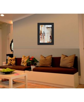 Trendy Décor 4U Trendy Decor 4U Falling Blocks by Cloverfield Co, Ready to hang Framed Print, Black Frame, 15" x 21"