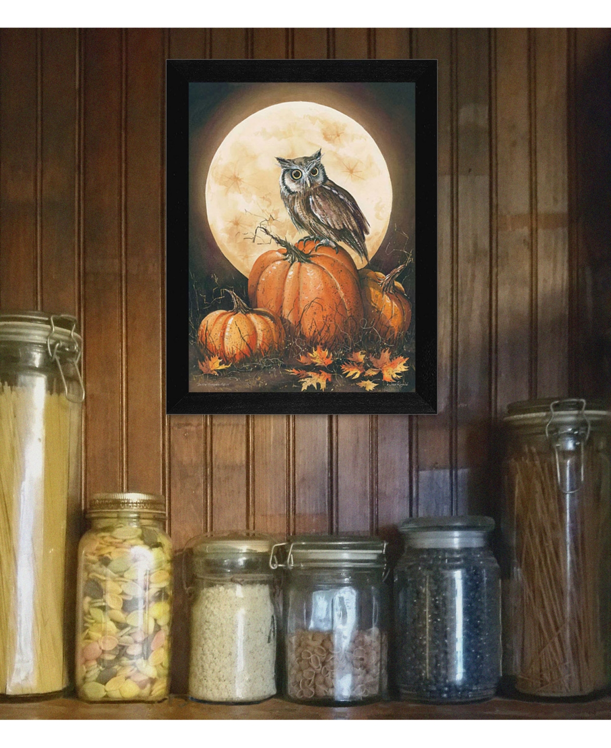 Trendy Decor 4U In the Pumpkin Patch By John Rossini, Printed Wall Art, Ready to hang, Black Frame,