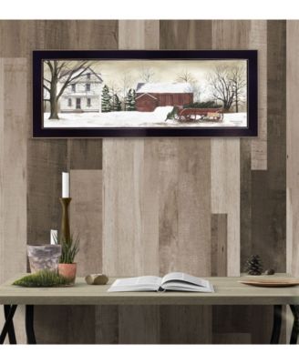 Christmas Trees for Sale By Billy Jacobs, Printed Wall Art, Ready to hang, Black Frame, 20" x 8"