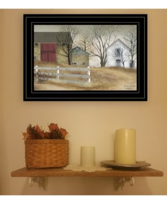 The Old Stone Barn by Billy Jacobs, Ready to hang Framed Print, Black Frame, 15" x 11"
