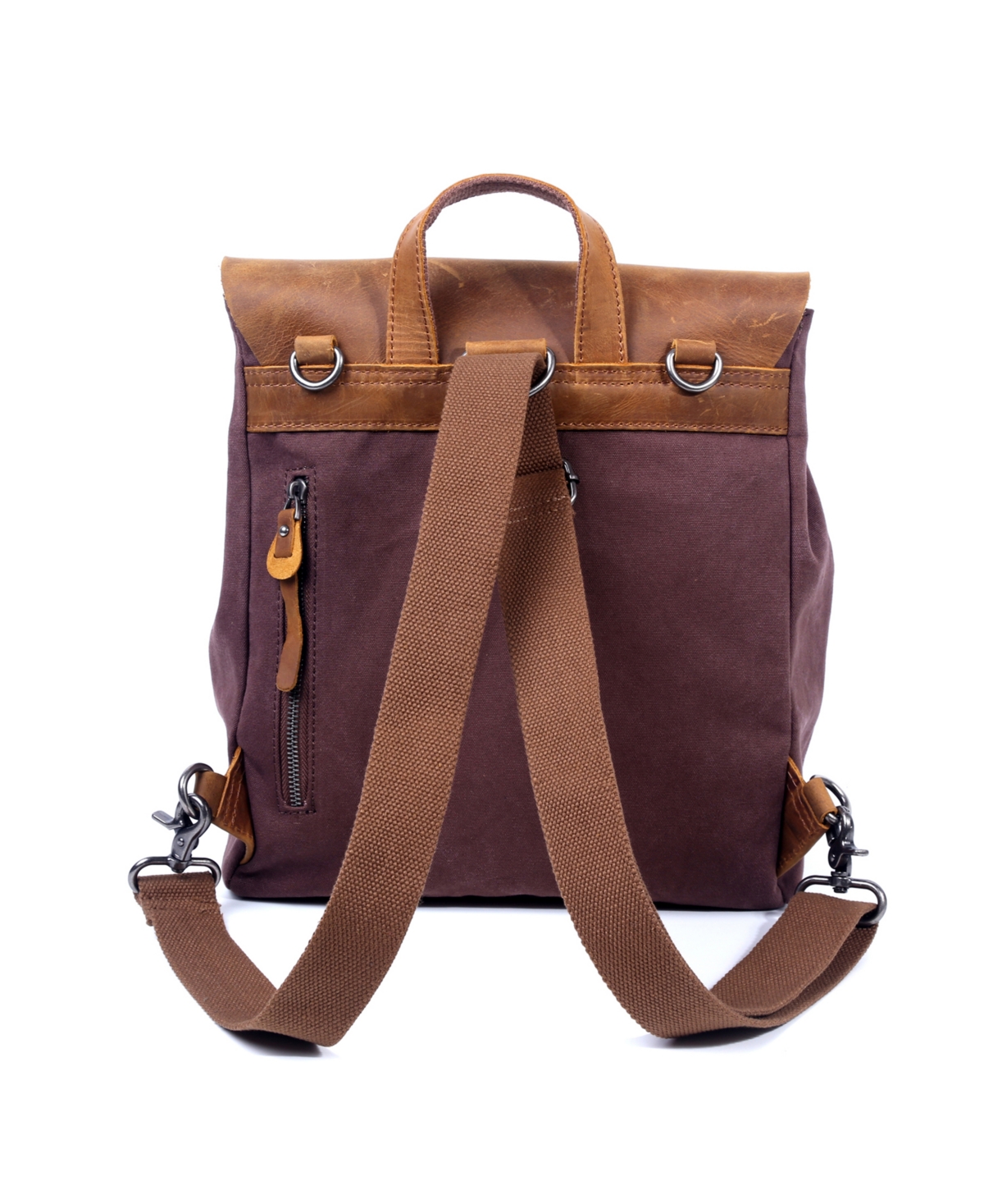 Tsd Brand Cooper Convertible Canvas Backpack In Brown