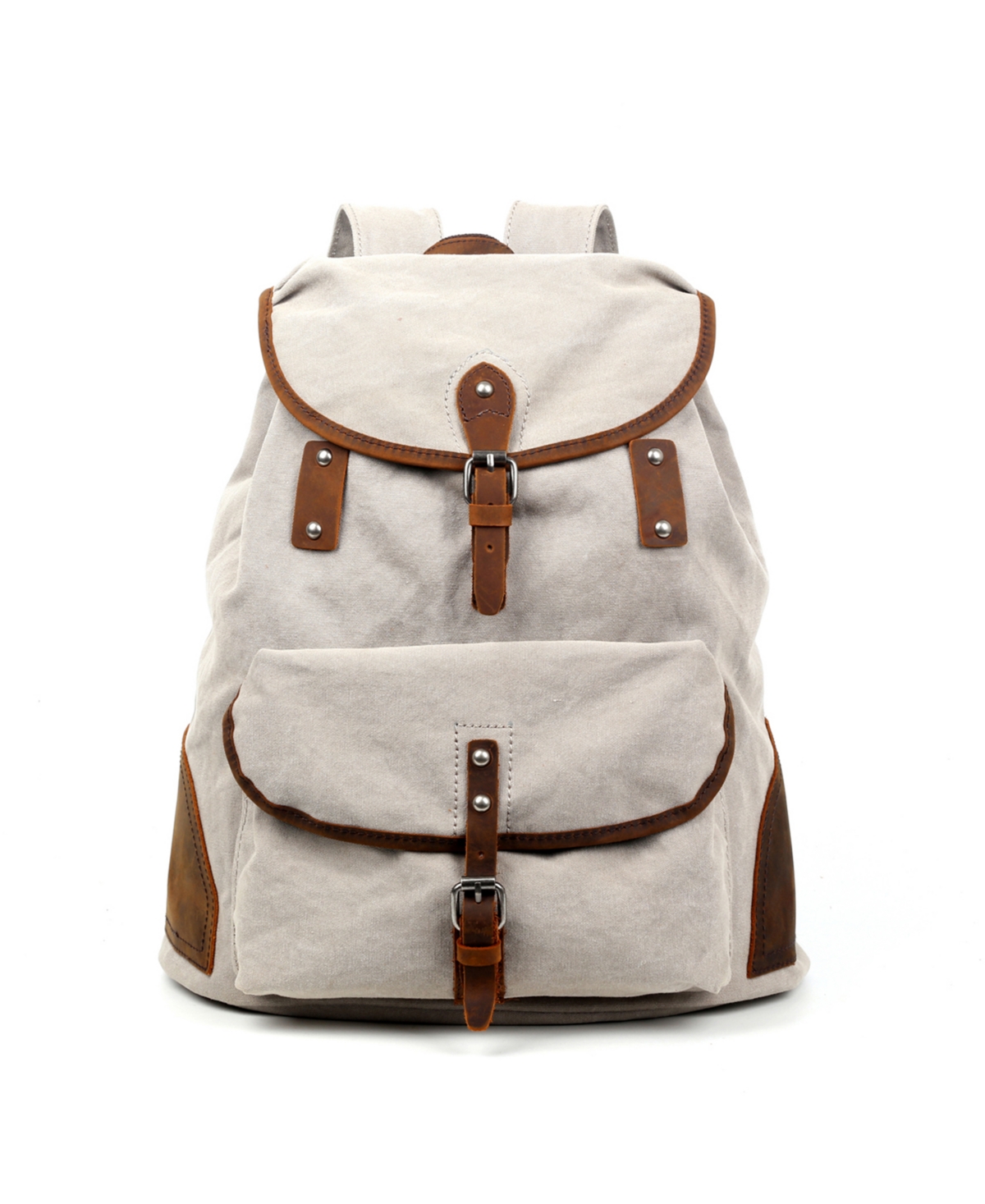 Tsd Brand Milo Canvas Backpack In Ivory