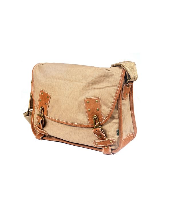 TSD BRAND Dolphin Canvas Messenger Bag & Reviews - Handbags ...