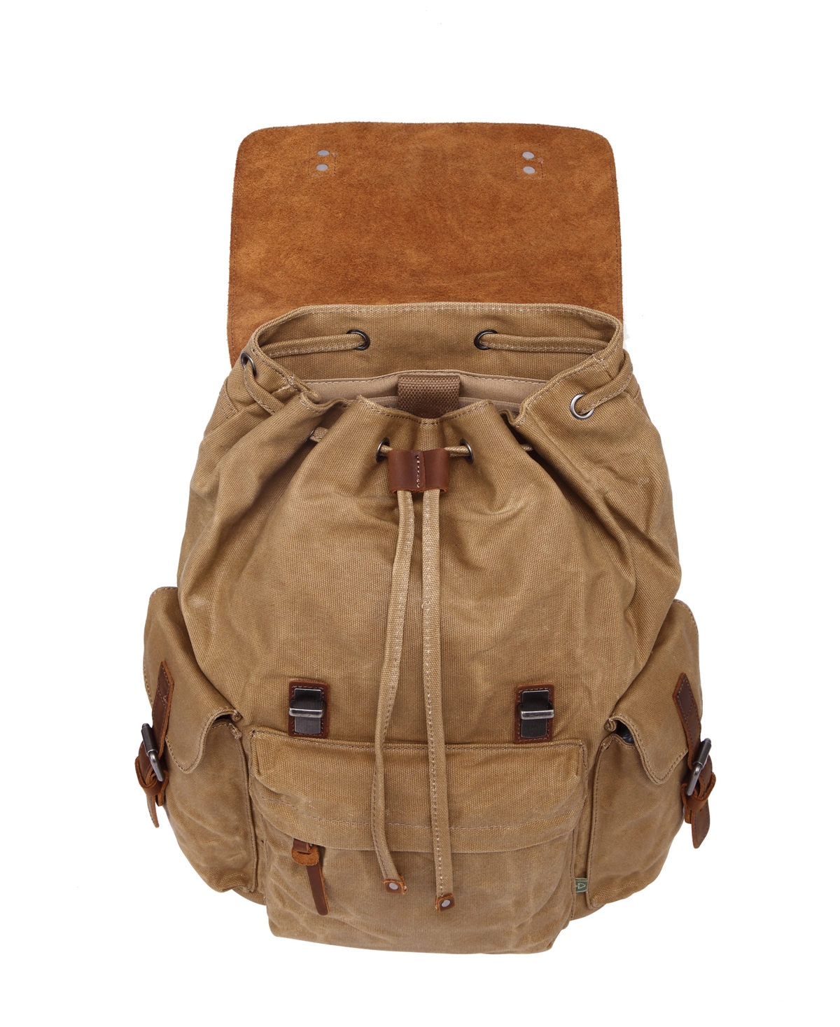 Tsd Brand Stone Creek Waxed Canvas Backpack Handbag