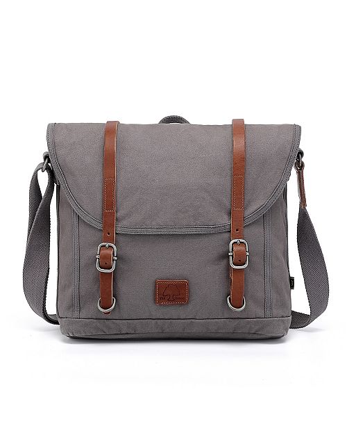 TSD BRAND Forest Canvas Messenger Bag & Reviews - Handbags ...