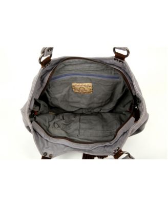 Bold Lotus Canvas Hobo Bag