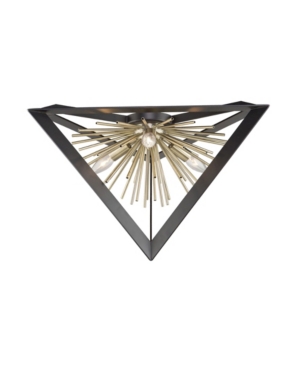 Artcraft Lighting Sunburst Flush Mount In Black