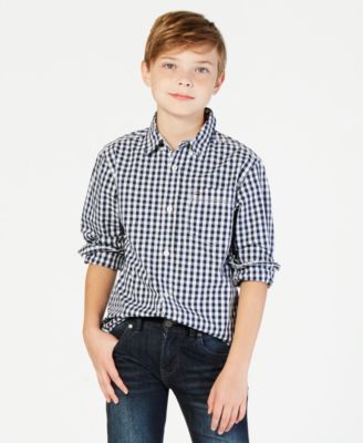 Toddler and Little Boys Baxter Gingham Button Down Shirt