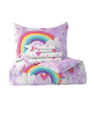 Unicorn Rainbow 7-Pc. Comforter Set, Full