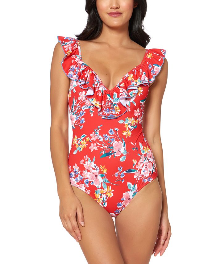 Jessica Simpson Ruched Maternity One Piece Swimsuit at  Women's  Clothing store