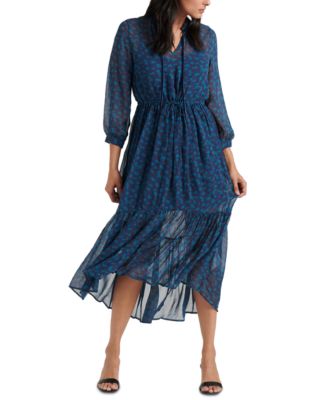 Lucky Brand - Ryan Floral-Print Drawstring-Waist Dress