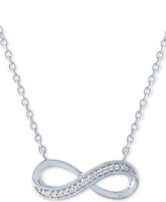 diamond accent infinity necklace in sterling silver