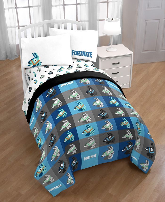 Details about   Jay Franco Fortnite Llama Geo 5 Piece Full Bed Set Includes Reversible Comfort 