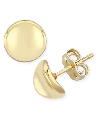 Macy's Dapped Disc Stud Earrings Set in 14k Yellow Gold (8mm) - Macy's