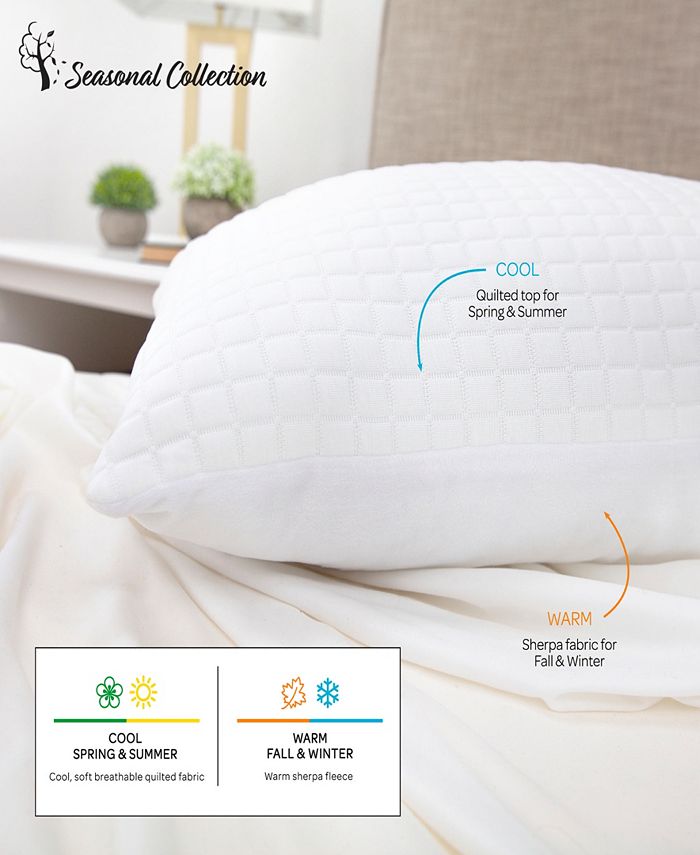 SensorPEDIC All Seasons Reversible Fiber Bed Pillow Macy's