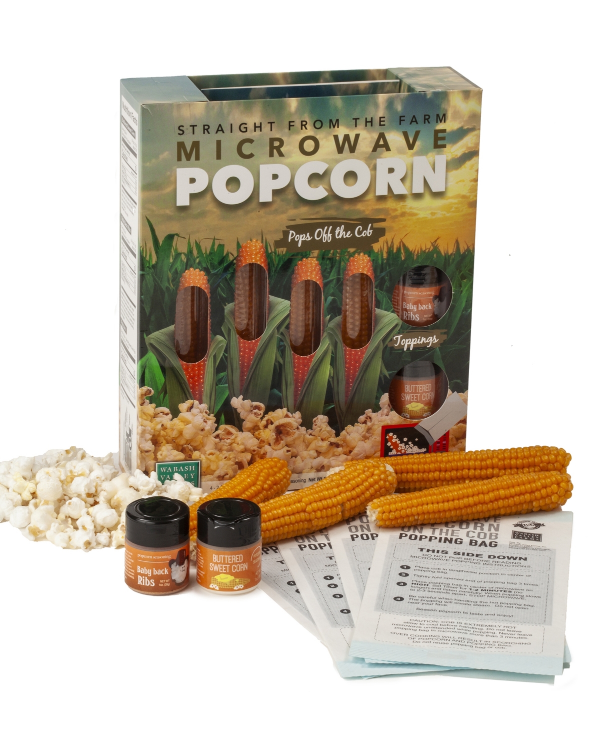 Wabash Valley Farms Microwave Popcorn Gift Set In Multi