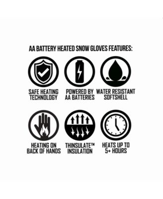 Women's AA Battery Heated Snow Gloves