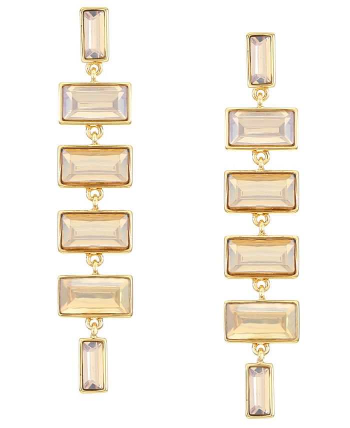 Trifari GoldTone Linear Earrings Macy's