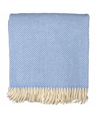 Highland Tweed Herringbone Pure Wool Oversized Throw, 59" x 72"