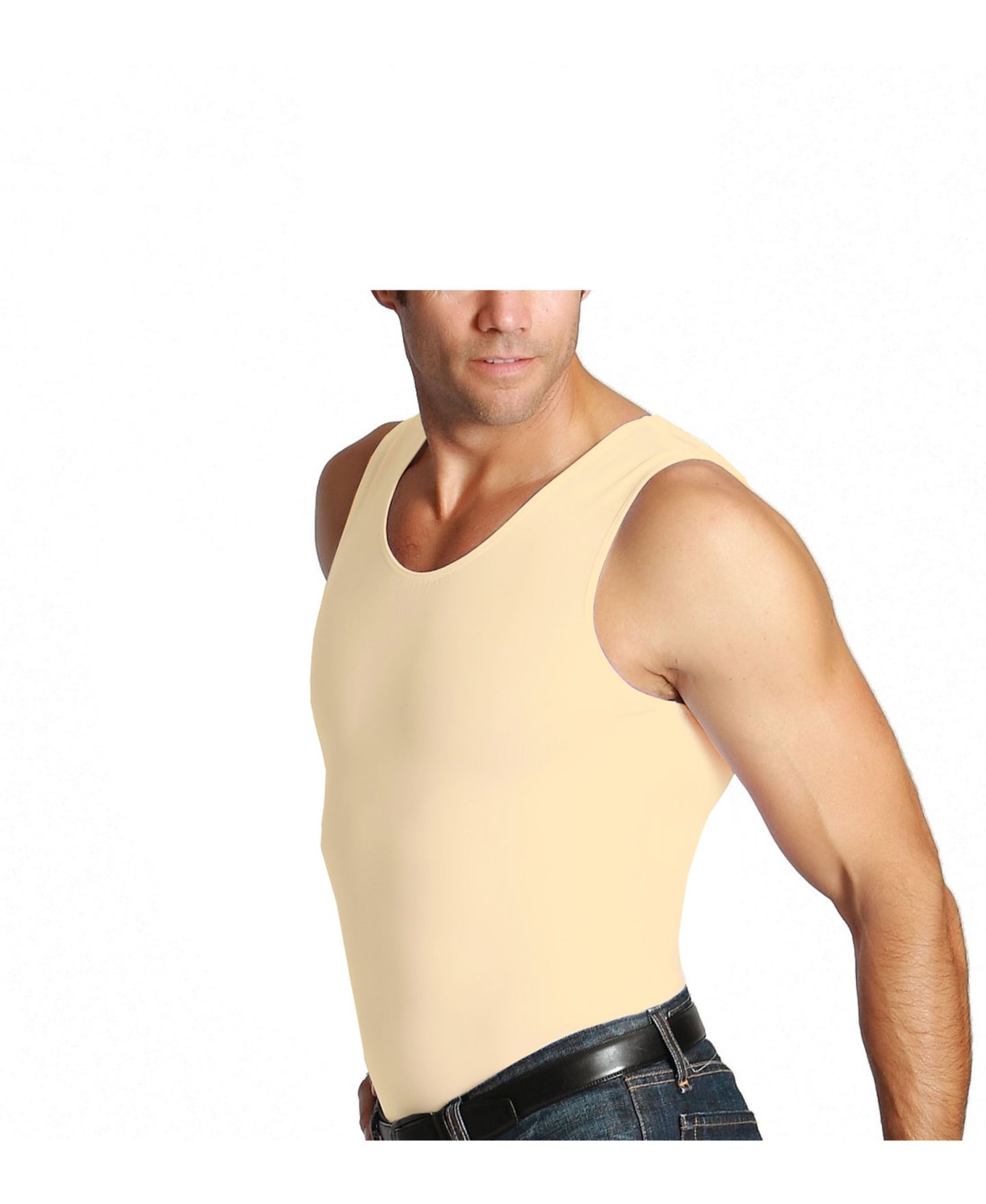 Мужской топ Instaslim Insta Slim Compression Muscle Tank Top, цвет: Рыжевато-коричневый — фото 2