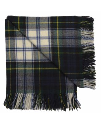Highland Tartan Tweed Merino Wool Throw, 55" x 72"