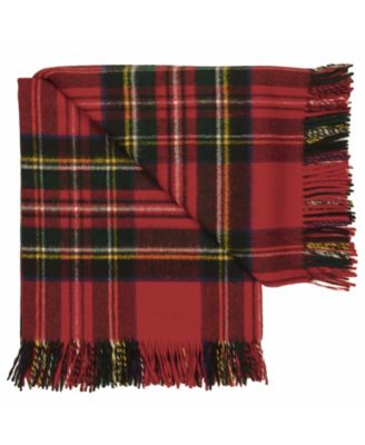 Highland Tartan Tweed Merino Wool Throw, 55" x 72"