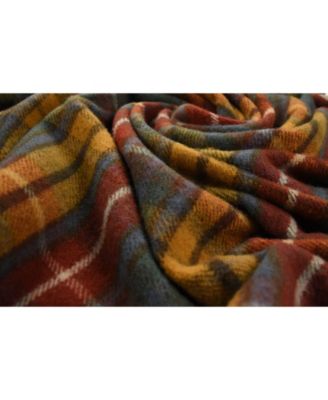 Tartan Tweed Fluffy Throw, 72" x 59"