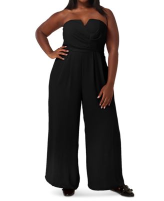 plus size strapless jumpsuit