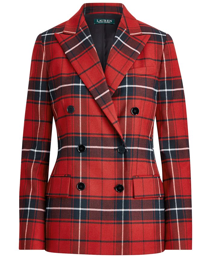 Lauren Ralph Lauren Plaid WoolBlend Blazer Macy's