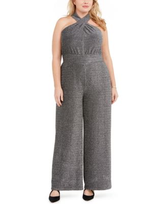 plus size halter jumpsuit