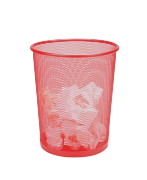 Mind Reader Garbage Waste Basket Recycling Bin Round Metal Mesh Trash Can