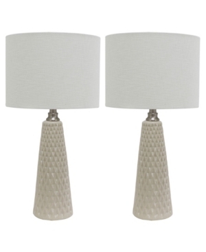 Decor Therapy Set of Two Jameson Textured Table Lamps Set of 2