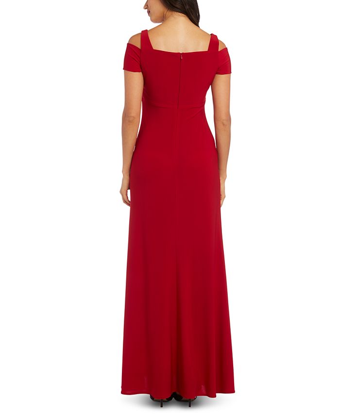 cold shoulder keyhole gown
