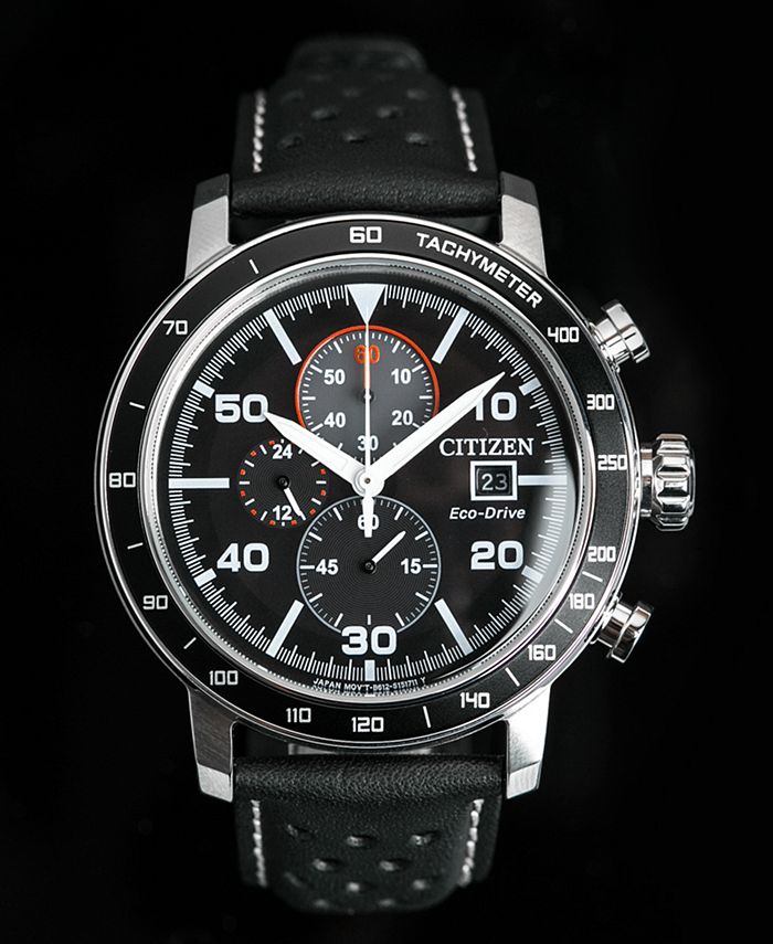 citizen eco drive black strap