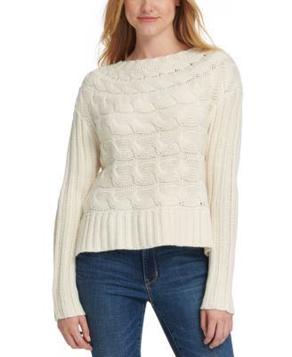 DKNY - Horizontal Cable-Knit Sweater