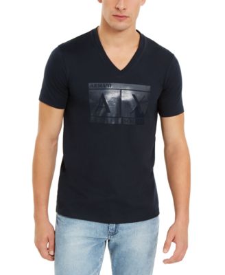 A|X Armani Exchange - Men's X Logo Graphic V-Neck T-Shirt