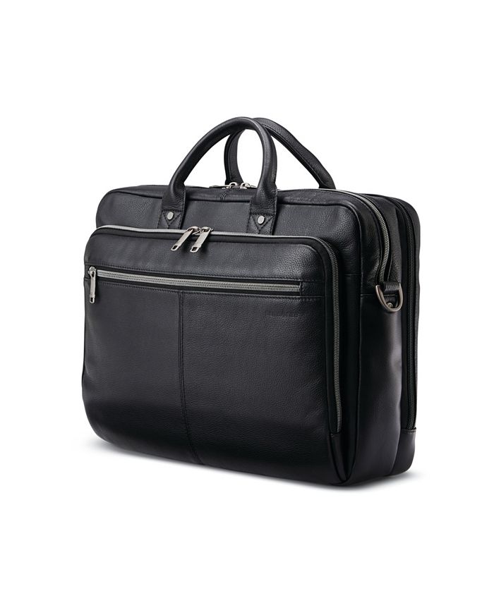 Samsonite Classic Leather Backpack, Black, One Size