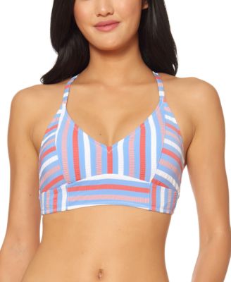 Jessica Simpson - Miami Stripe Strappy-Back Bikini Top