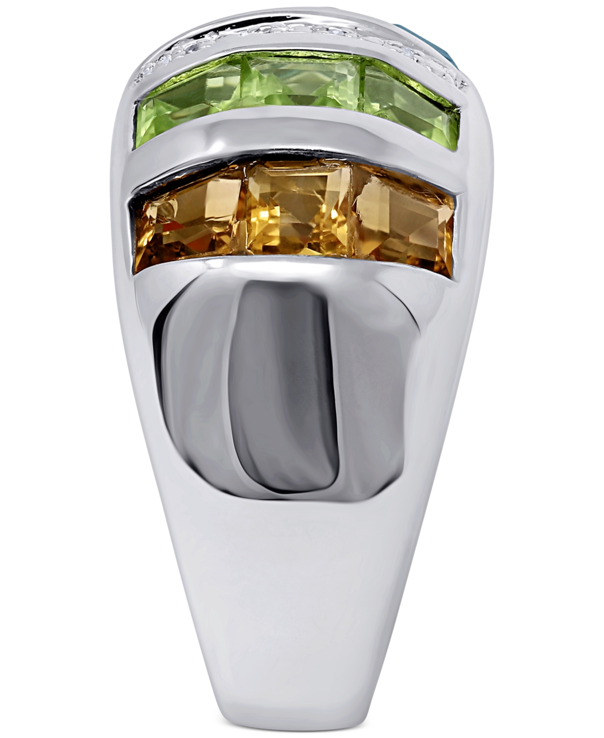 Gemstone (4-3/4 ct. t.w.) & Diamond Accent Statement Ring in Sterling Silver - Multi