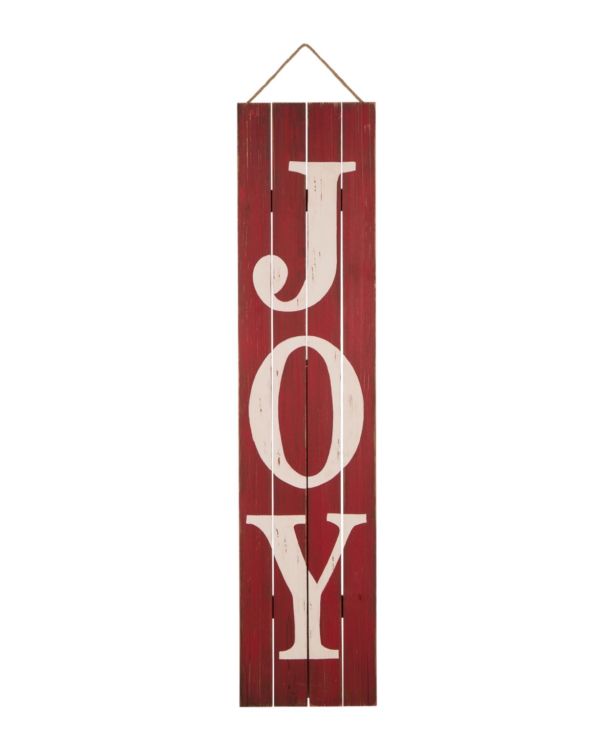 42" H Christmas Joy Wooden Porch Sign - Red