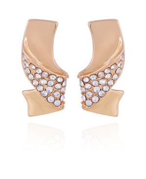image of T Tahari Wrapped in Ribbons Button Earring