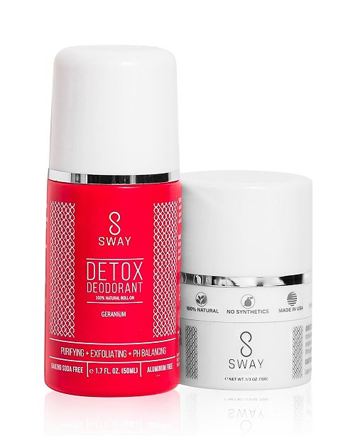 Sway Natural Detox Deodorant And Dusting Powder Set Geranium