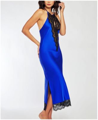 Women's Halter Lingerie Slip Trimmed in Lace