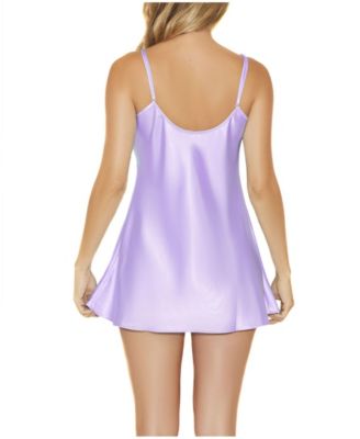 Ultra Soft Satin Lingerie Chemise with Adjustable Straps