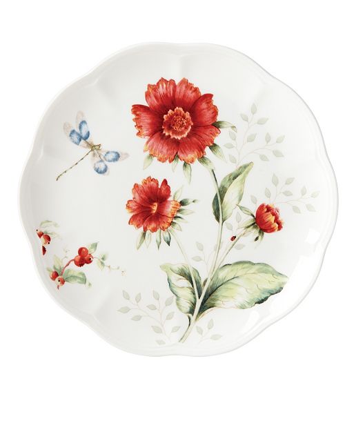 Lenox Butterfly Meadow Red Dragonfly Accent Plate, Created ...