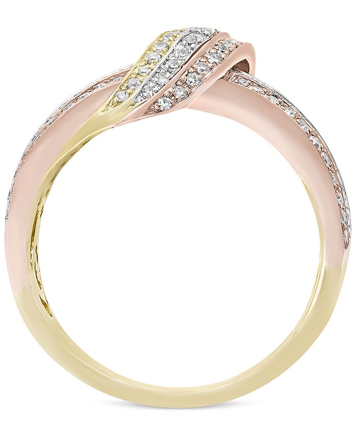 EFFY Collection - Diamond Love Knot Statement Ring (1/2 ct. t.w.) in 14k Gold & Rose Gold