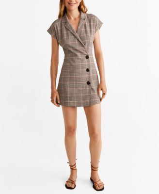 mango buttoned printed dress