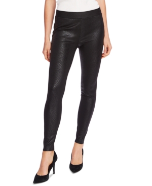 image of Vince Camuto Faux-Leather Snake-Pattern Pull-On Pants